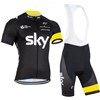2015 Sky Cycling Jersey Maillot Ciclismo Short Sleeve and Cycling bib Shorts Cycling Kits Strap cycle jerseys Ciclismo bicicletas XXS