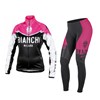 2015 Bianchi Women Thermal Fleece Cycling Jersey Ropa Ciclismo Winter Long Sleeve and Cycling Pants ropa ciclismo thermal ciclismo jersey thermal XXS