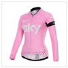 2015 Sky Women Cycling Jersey Long Sleeve Only Cycling Clothing cycle jerseys Ropa Ciclismo bicicletas maillot ciclismo XXS