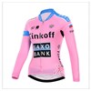 2015 Saxo Bank Tinkoff Women Thermal Fleece Cycling Jersey Ropa Ciclismo Winter Long Sleeve Only Cycling Clothing cycle jerseys Ropa Ciclismo bicicletas maillot ciclismo XXS