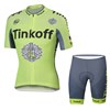 2016 TINKOFF SAXO BANK Fluo Light Green Cycling Jersey Short Sleeve Maillot Ciclismo and Cycling Shorts Cycling Kits cycle jerseys Ciclismo bicicletas XXS