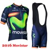 2016 movistar Cycling Jersey Maillot Ciclismo Short Sleeve and Cycling bib Shorts Cycling Kits Strap cycle jerseys Ciclismo bicicletas XXS