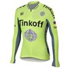2016 Tinkoff Saxo Bank Fluo Light Green Cycling Jersey Long Sleeve Only Cycling Clothing cycle jerseys Ropa Ciclismo bicicletas maillot ciclismo XXS
