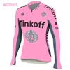 2016 Women Tinkoff Saxo Bank Pink Cycling Jersey Long Sleeve Only Cycling Clothing cycle jerseys Ropa Ciclismo bicicletas maillot ciclismo XXS
