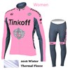 2016 Women TINKOFF SAXO BANK Pink Thermal Fleece Cycling Jersey Ropa Ciclismo Winter Long Sleeve and Cycling Pants ropa ciclismo thermal ciclismo jersey thermal XXS