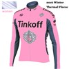 2016 Women TINKOFF SAXO BANK Pink Thermal Fleece Cycling Jersey Ropa Ciclismo Winter Long Sleeve Only Cycling Clothing cycle jerseys Ropa Ciclismo bicicletas maillot ciclismo XXS