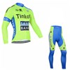 2015 Tinkoff Saxo Bank Fluo Green Cycling Jersey Long Sleeve and Cycling Pants Cycling Kits