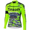 2015 Tinkoff Saxo Bank Fluo Green Cycling Jersey Long Sleeve Only Cycling Clothing cycle jerseys Ropa Ciclismo bicicletas maillot ciclismo