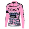 2015 Women Tinkoff Saxo Bank Pink Cycling Jersey Long Sleeve Only Cycling Clothing cycle jerseys Ropa Ciclismo bicicletas maillot ciclismo XXS