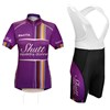 2016 Women Shutt Purple Cycling Jersey Maillot Ciclismo Short Sleeve and Cycling bib Shorts Cycling Kits Strap cycle jerseys Ciclismo bicicletas XXS