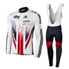 2016 SKY British Cycling Jersey Long Sleeve and Cycling bib Pants Cycling Kits Strap XXS