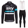 2016 SKY Cycling Jersey Long Sleeve and Cycling bib Pants Cycling Kits Strap XXS