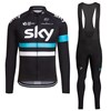 2016 SKY Cycling Jersey Long Sleeve and Cycling bib Pants Cycling Kits Strap XXS
