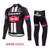 2016 Giant Alpecin Long Cycling Jersey Long Sleeve and Cycling Pants Cycling Kits XXS
