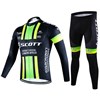 2016 scott Cycling Jersey Long Sleeve and Cycling Pants Cycling Kits XXS