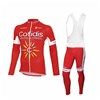2016 COFIDIS Cycling Jersey Long Sleeve and Cycling bib Pants Cycling Kits Strap XXS