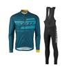 2017 scott Cycling Jersey Long Sleeve and Cycling bib Pants Cycling Kits Strap XXS