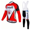 2017 Tinkoff red Cycling Jersey Long Sleeve and Cycling bib Pants Cycling Kits Strap XXS