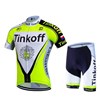 2017 Tinkoff fluorescent yellow Cycling Jersey Short Sleeve Maillot Ciclismo and Cycling Shorts Cycling Kits cycle jerseys Ciclismo bicicletas XXS