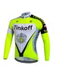 2017 Tinkoff Fluo yellow Cycling Jersey Long Sleeve Only Cycling Clothing cycle jerseys Ropa Ciclismo bicicletas maillot ciclismo XXS