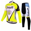 2017 Tinkoff yellow Cycling Jersey Long Sleeve and Cycling Pants Cycling Kits XXS