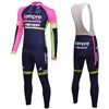 2016 Lampre Cycling Jersey Long Sleeve and Cycling bib Pants Cycling Kits Strap XXS