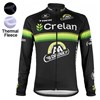2016 Crelan  Thermal Fleece Cycling Jersey Ropa Ciclismo Winter Long Sleeve Only Cycling Clothing cycle jerseys Ropa Ciclismo bicicletas maillot ciclismo XXS