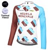 2016  Ag2r  Thermal Fleece Cycling Jersey Ropa Ciclismo Winter Long Sleeve Only Cycling Clothing cycle jerseys Ropa Ciclismo bicicletas maillot ciclismo XXS