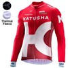 2016 Katusha  Thermal Fleece Cycling Jersey Ropa Ciclismo Winter Long Sleeve Only Cycling Clothing cycle jerseys Ropa Ciclismo bicicletas maillot ciclismo XXS