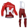 2016 KATUSHA Long Cycling Jersey Long Sleeve and Cycling bib Pants Cycling Kits Strap XXS