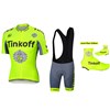 2016 Tinkoff Saxo Bank Fluo Yellow  Cycling Jersey Maillot Ciclismo Short Sleeve and Cycling bib Shorts and Shoes Cover XXS