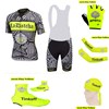 2016 Tinkoff Saxo Bank Fluo Yellow Cycling Jersey Maillot Ciclismo Short Sleeve and Cycling Bib Shorts and Scarf and Arm Sleeve and Gloves and Shoe Cover
