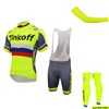 2016 Tinkoff Saxo Bank Fluo Yelllow Cycling Jersey Maillot Ciclismo Short Sleeve and Cycling Bib Shorts and Leg Sleeve and Arm Sleeve XXS