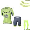 2016 Tinkoff Saxo Bank Light Cycling Jersey Maillot Ciclismo Short Sleeve and Cycling Shorts and Leg Sleeve and Arm Sleeve XXS