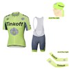 2016 Tinkoff Saxo Bank Fluo Light Cycling Jersey Maillot Ciclismo Short Sleeve and Cycling Bib Shorts and Scarf and Arm Sleeve