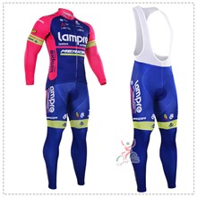2016 lampre Thermal Fleece Cycling Jersey Long Sleeve Ropa Ciclismo Winter and Cycling bib Pants ropa ciclismo thermal ciclismo jersey thermal XXS