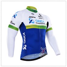 2016 orica greenedge Thermal Fleece Cycling Jersey Ropa Ciclismo Winter Long Sleeve Only Cycling Clothing cycle jerseys Ropa Ciclismo bicicletas maillot ciclismo XXS