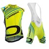 2015 Orbea fluo yellow With Blue Cycling Maillot Ciclismo Vest Sleeveless and Cycling Bib Shorts Cycling Kits cycle jerseys Ciclismo bicicletas XXS