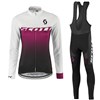 2017 women scott  Cycling Jersey Long Sleeve and Cycling bib Pants Cycling Kits Strap