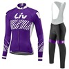 2017 women liv Cycling Jersey Long Sleeve and Cycling bib Pants Cycling Kits Strap