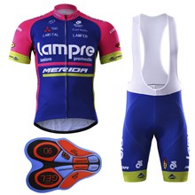 Lampre 2017  Cycling Jersey Maillot Ciclismo Short Sleeve and Cycling bib Shorts Cycling Kits Strap cycle jerseys Ciclismo bicicletas XXS