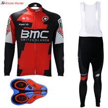 2017 BMC Cycling Jersey Long Sleeve and Cycling bib Pants Cycling Kits Strap XXS