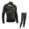 NORTHWAVE Blade black-neo green Cycling Jersey Long Sleeve and Cycling Pants Cycling Kits XXS