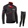 NORTHWAVE Blade black-red Cycling Jersey Long Sleeve and Cycling Pants Cycling Kits XXS