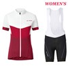 2017 Women’s Vaude Advanced II White-Red Cycling Jersey Maillot Ciclismo Short Sleeve and Cycling bib Shorts Cycling Kits Strap cycle jerseys Ciclismo bicicletas XXS