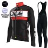2017 ALE BERING LS BLACK RED Thermal Fleece Cycling Jersey Long Sleeve Ropa Ciclismo Winter and Cycling bib Pants ropa ciclismo thermal ciclismo jersey thermal XXS