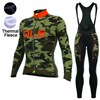 2017 ALE CAMO LS ORANGE FLUO Thermal Fleece Cycling Jersey Long Sleeve Ropa Ciclismo Winter and Cycling bib Pants ropa ciclismo thermal ciclismo jersey thermal XXS