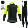 2017 ALE CAPO NORD BLACK YELLOW FLUO Thermal Fleece Cycling Jersey Long Sleeve Ropa Ciclismo Winter and Cycling bib Pants ropa ciclismo thermal ciclismo jersey thermal XXS