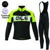 2017 ALE EXCEL WEDDELL BLACK YELLOW FLUO Thermal Fleece Cycling Jersey Long Sleeve Ropa Ciclismo Winter and Cycling bib Pants ropa ciclismo thermal ciclismo jersey thermal XXS