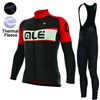 2017 ALE EXCEL WEDDELL LS BLACK RED Thermal Fleece Cycling Jersey Long Sleeve Ropa Ciclismo Winter and Cycling bib Pants ropa ciclismo thermal ciclismo jersey thermal XXS